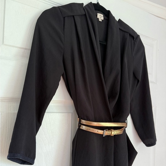 Aritzia Wilfred black Franca wrap dress - size 0 (XS) - Picture 3 of 7